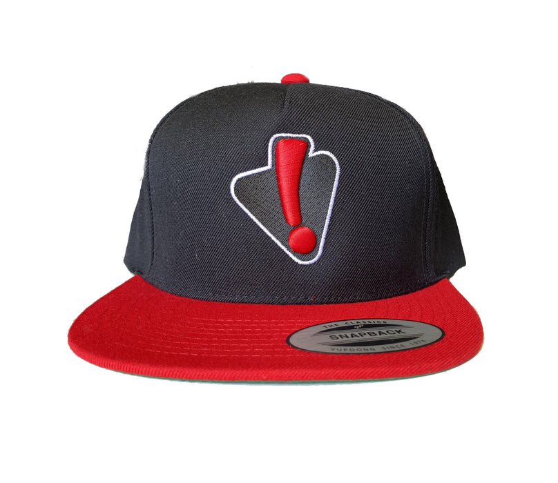 Red and Black Ummagawd Logo Snapback - Cricket Edition