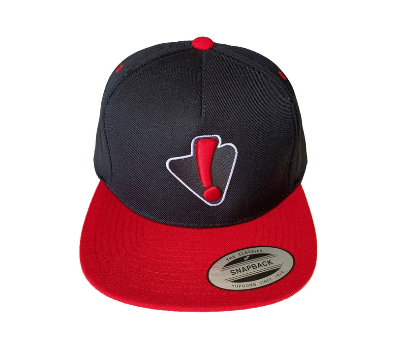 Red and Black Ummagawd Logo Snapback - Cricket Edition