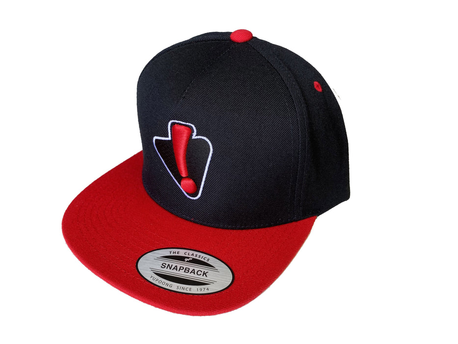 Red and Black Ummagawd Logo Snapback - Cricket Edition